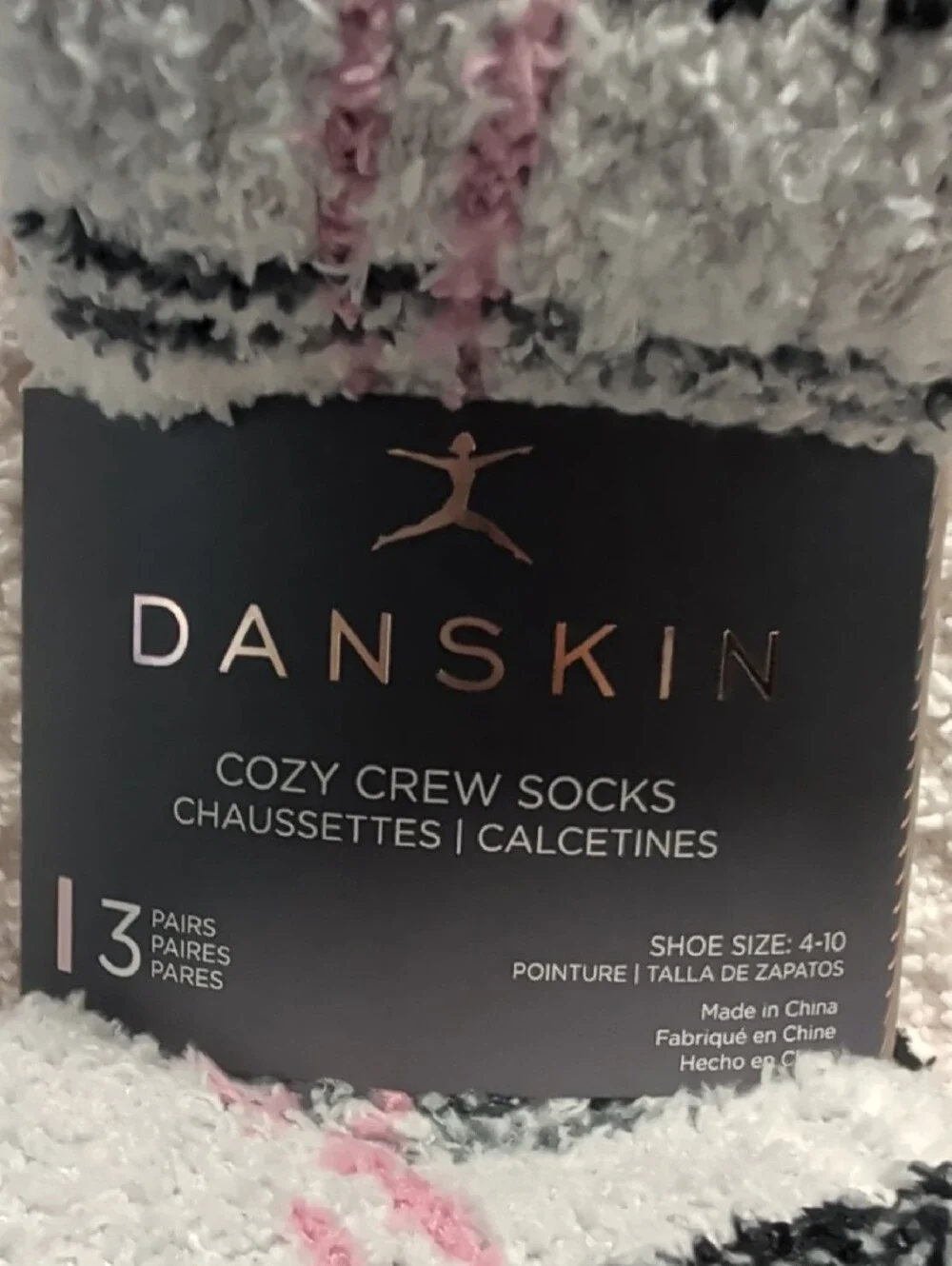 Danskin Fuzzy Cozy Crew Socks 3 Pairs